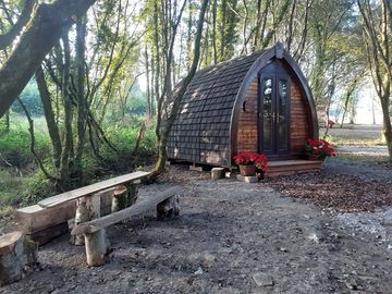 The outside of the pod