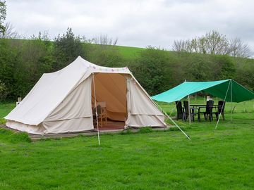 Bell tent and covered seating area (added by manager 27 jun 2023)