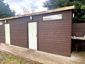 Toilet and shower block