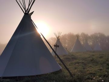 Tipis at dawn