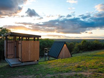 Exterior and bathroom
