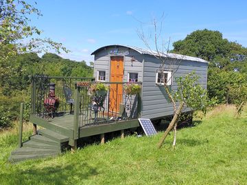 Outside the hut