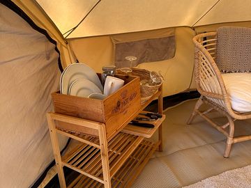 Service in the bell tent