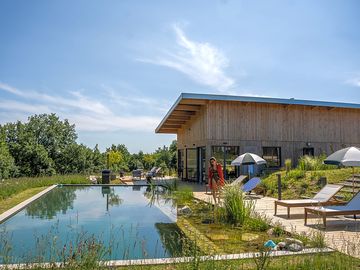 Natural pool by reception