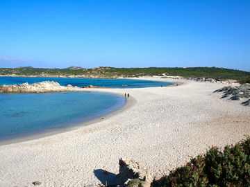 Wide sandy beach within walking distance