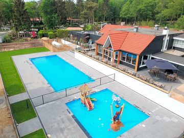 Heated outdoor pool and paddling pool