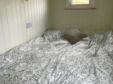 Bed in the shepherd's hut