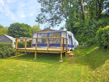 Private decking and area of lawn