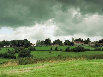 View over the right of the field, pitches continue down the slope if you want to be more isolated