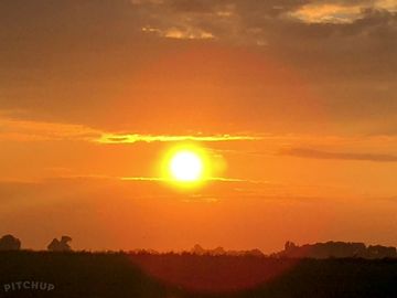 Sunset on site