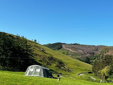 Our tent set up in the tent pitch field. stunning views! (added by visitor 04 jun 2023)