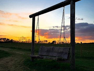 Perfect swing for seeing the views and family photos