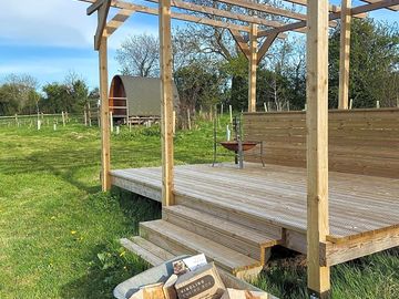 Bbq decking and camping pod 1.