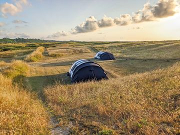 Tent pitches on the dunes