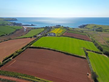 Birds eye view from the farm out to the sea !