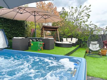 Hot tub and garden