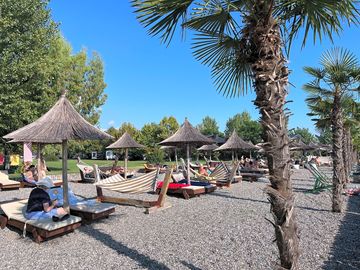 Private beach.