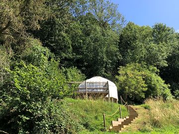 Surrounded by greenery