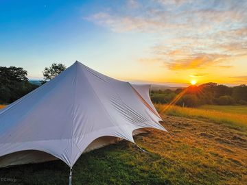 Outside of bell tent