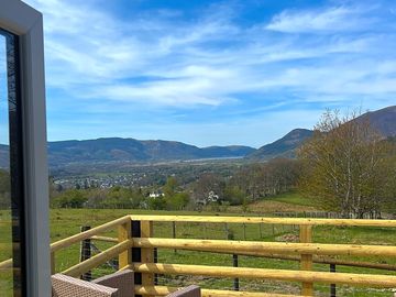 Views off the decking over keswick