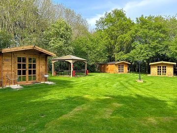A view of the lodges
