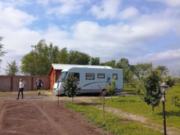 Pitches close to the toilet block