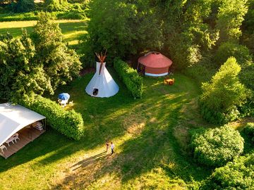 Aerial view of the glamping area (added by manager 18 jan 2024)