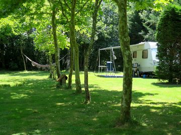 Lovely spacious pitches with plenty of room for lounging in sun or shade