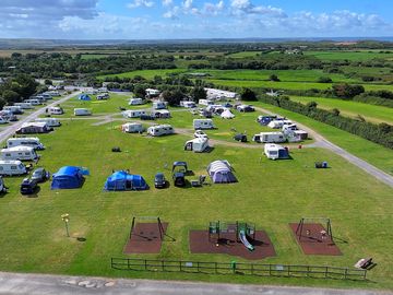 Crystal clear view of bottom field with playground