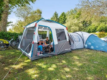 Tree-shaded camping pitch