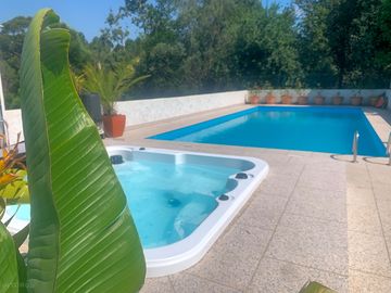 Choose to relax in the pool or jacuzzi