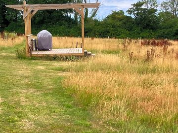 Tent pitches and barbecue area