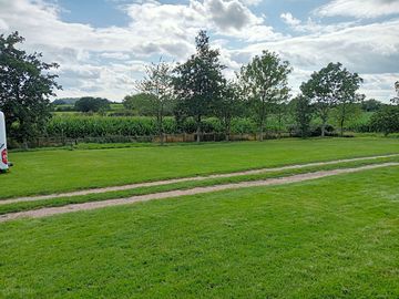 Pitches overlooking farm fields