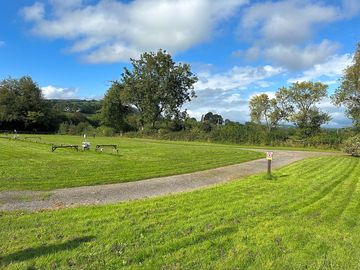 Spacious pitches with rural views