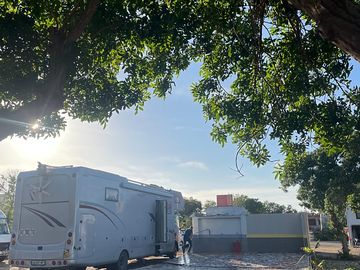 Serene morning at camping tahadart