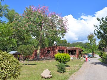 Reception and entrance to the campsite