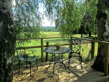 Secluded terrace with country views