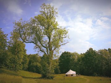 Railway view bell tent