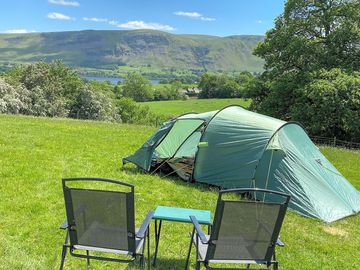 Camp with views of ullswater