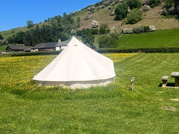 Space around the bell tent