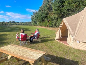 Picnic table by the bell tent (added by manager 02 aug 2022)
