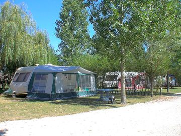 Several pitches offering some shade