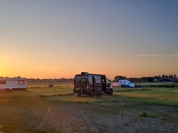 The pitches at sundown