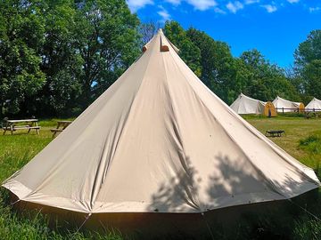 Bell tent outside