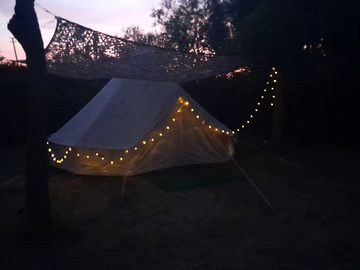 The yurt at sunset