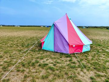 Bell tent with sunset skies (added by manager 19 aug 2022)
