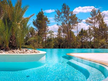 Pool with trees around