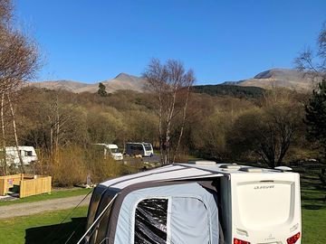 Pitches with eryri mountain views