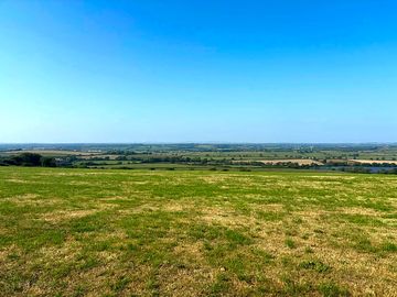 Grass pitches with country views