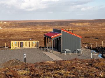 The facility block with moorland backdrop (added by manager 02 aug 2022)